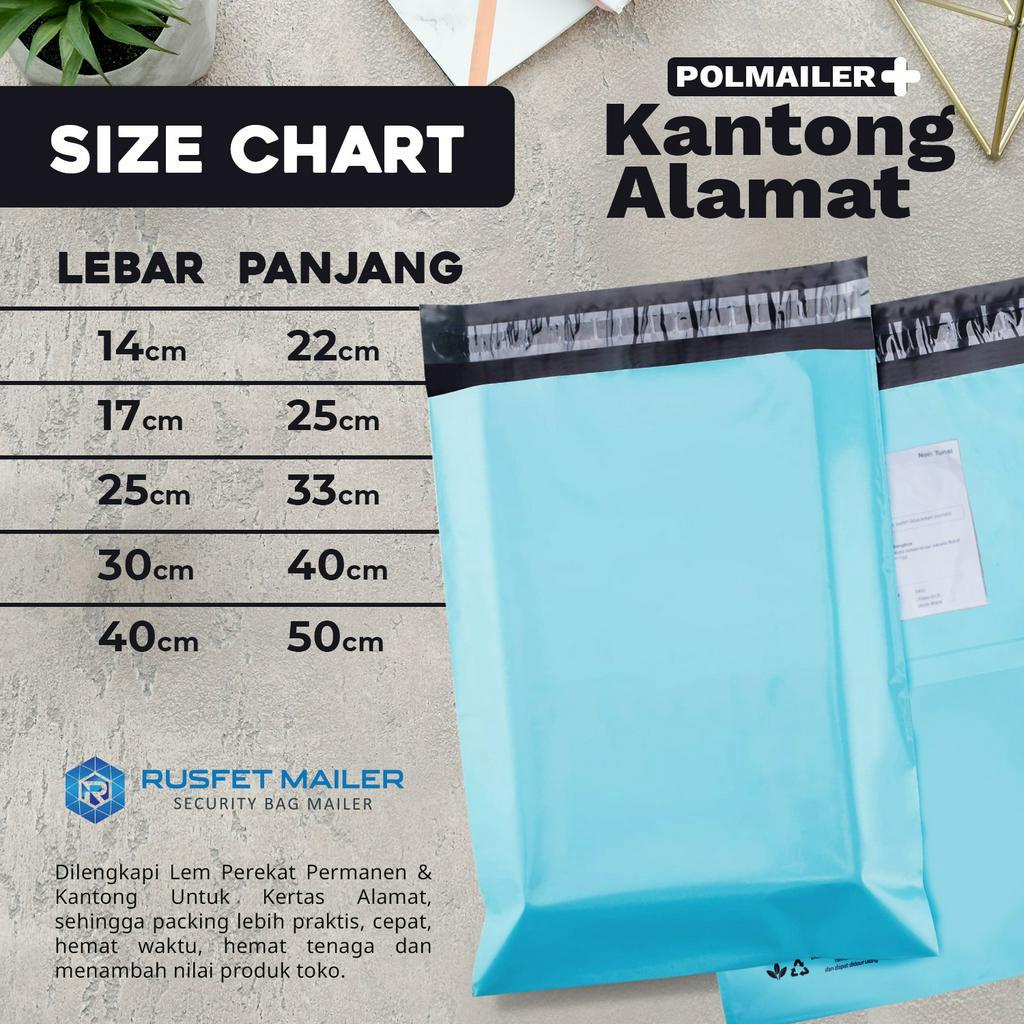 Jual Polymailer Polos Premium -Rusfet - Kantong Alamat - Amplop Plastik