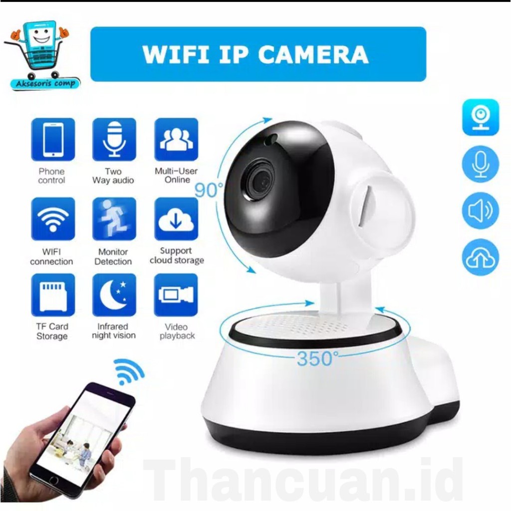 Jual IP Camera WIFI CCTV V380 Smart Wifi Kamera HD960P Q6 Wireless IP