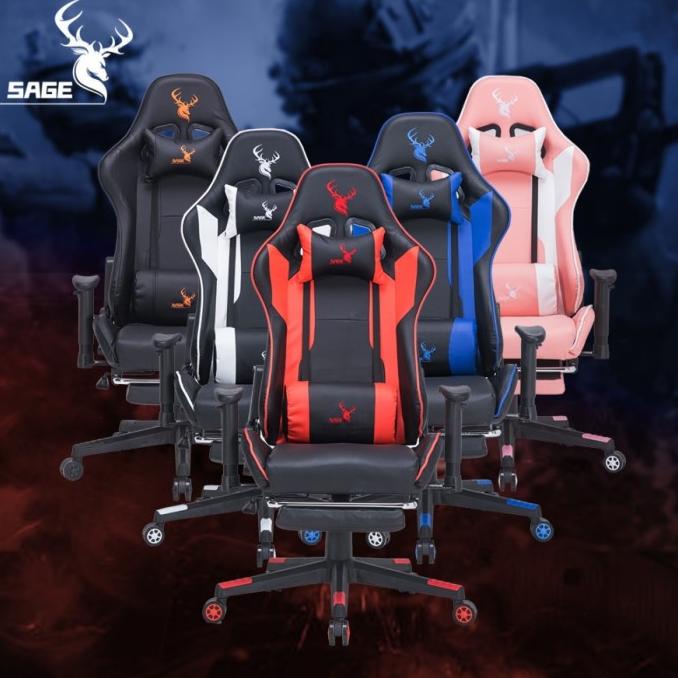 Jual SALE KURSI GAMING SAGE SG 818 180 DERAJAT WITH FOOTREST / SAGE