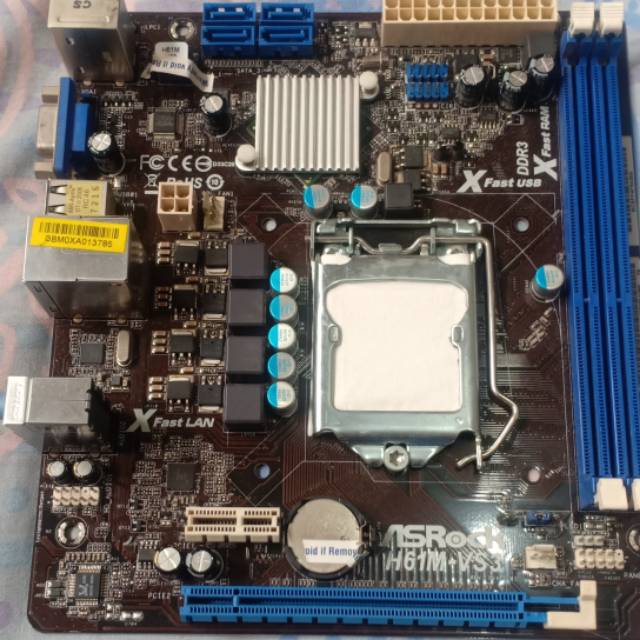 Jual Mobo Motherboard Asrock H61M H61 VS3 LGA 1155 dan Ram ddr3 4GB