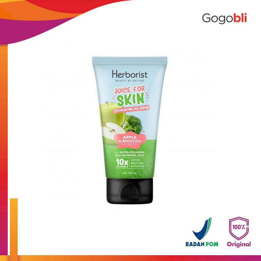 Jual Herborist Juice For Skin Exfoliating Gel Scrub Apple & Broccoli