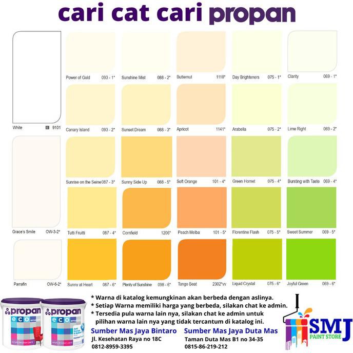 Jual Cat Tembok Propan ECO SAFE EE 4019 warna tinting ukuran 25 kg