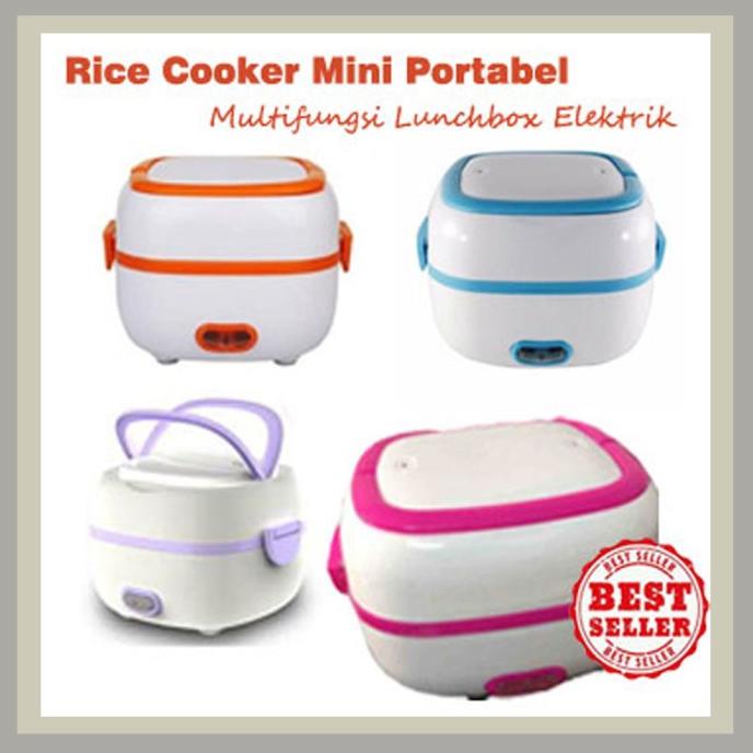 Jual Rice Cooker Mini Portabel 1 Liter Multifungsi Travelling Lunch Box