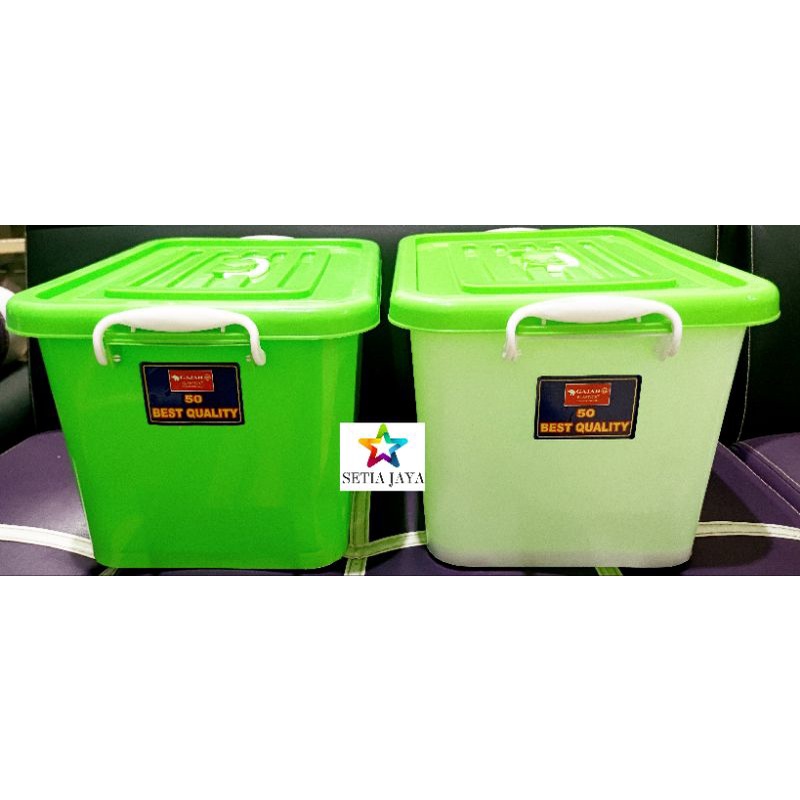 Jual CONTAINER BOX GAJAH PLAST / BOX SERBAGUNA 50 LITER Shopee Indonesia