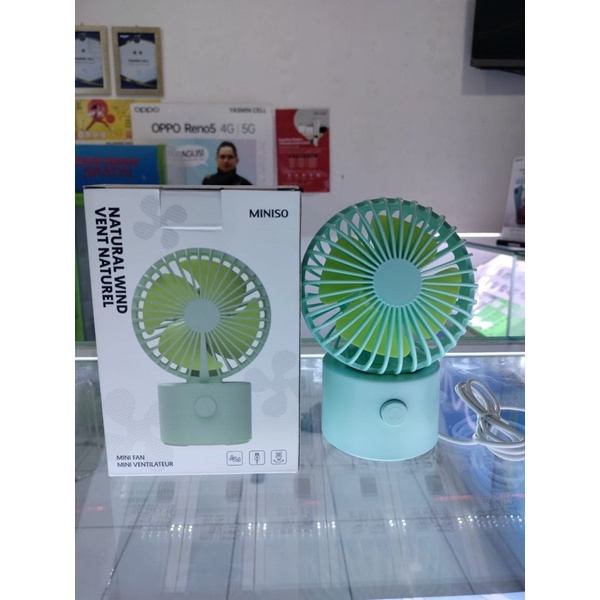 Jual mini fan Miniso / mini fan usb / kipas angin mini portable miniso