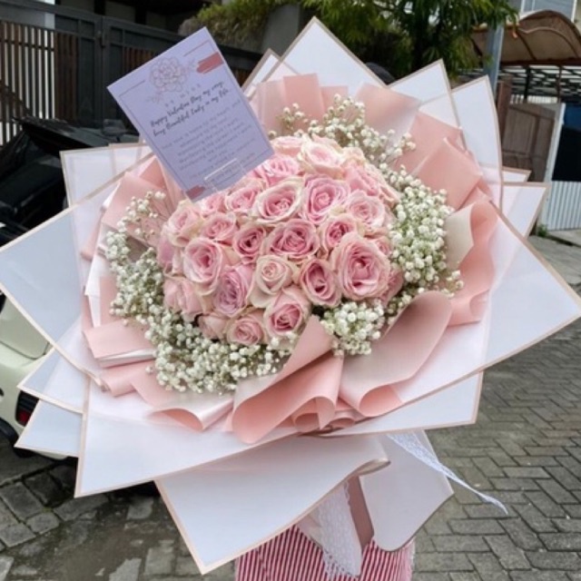 Jual The Hanna Florist Pink Cha Cha Cha Flower ABlooming Bouquet