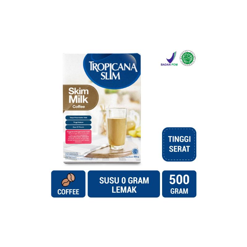 Jual TROPICANA SLIM SKIM MILK FIBER PRO COFFEE 500 G SUSU TANPA LEMAK
