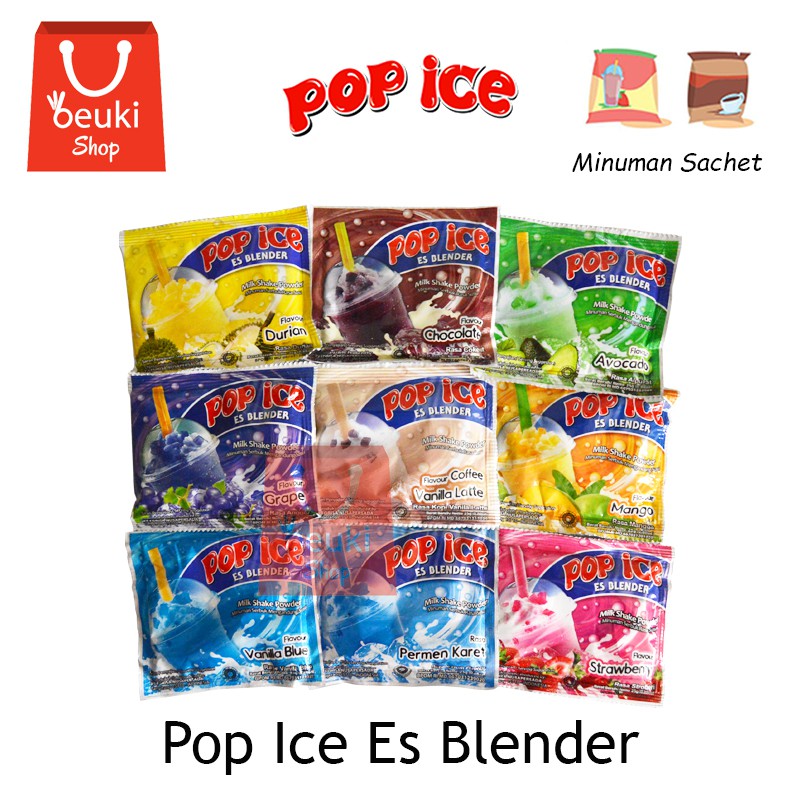 Jual Pop Ice Es Blender Milkshake Powder Aneka Rasa Seger Nikmatnya