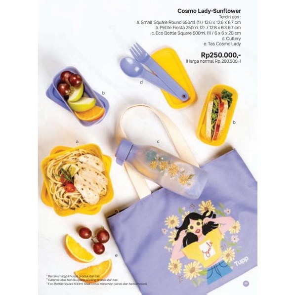 Jual Cosmo Lady Sunflower Tupperware/Tupperware Asli/Tupperware