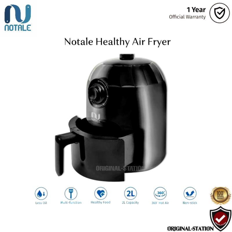 Jual Notale Compact Healthy Air Fryer 2L Penggoreng Tanpa Minyak 800W