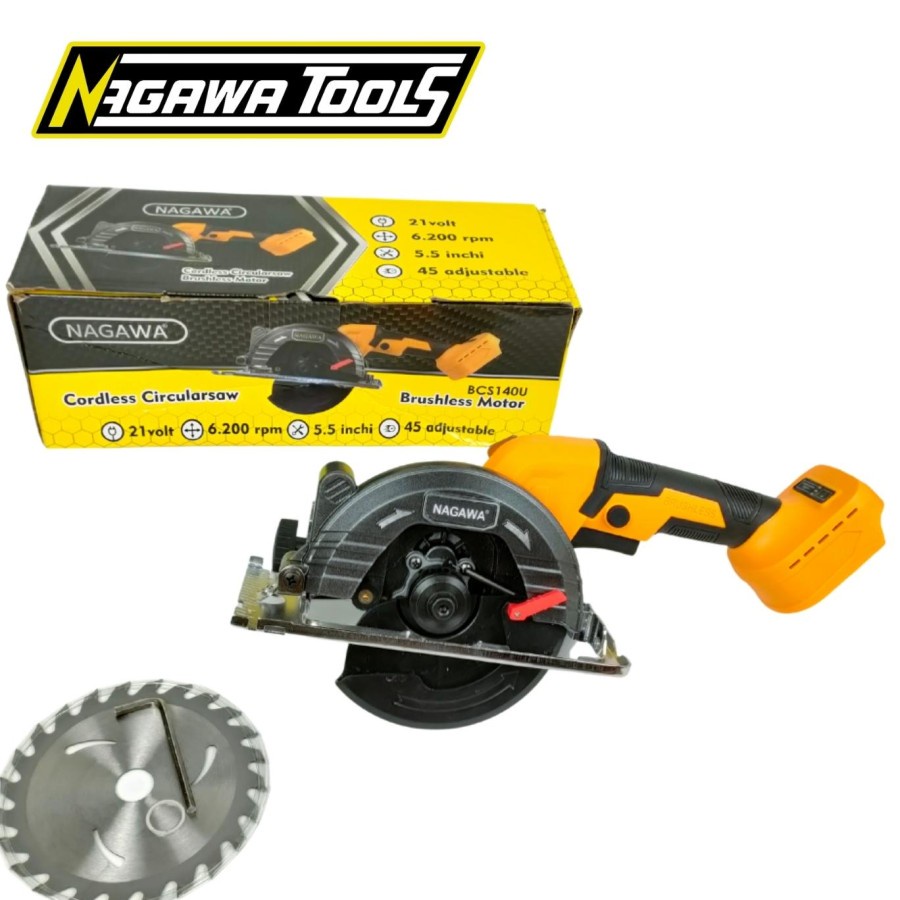 Jual CORDLESS CIRCULAR SAW 5.5inch NAGAWA BCS140U UNIT ONLY Shopee