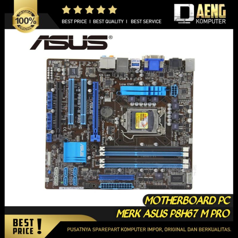 Jual Motherboard Mainboard Mobo PC merk Asus P8H67 M PRO 1155 Support