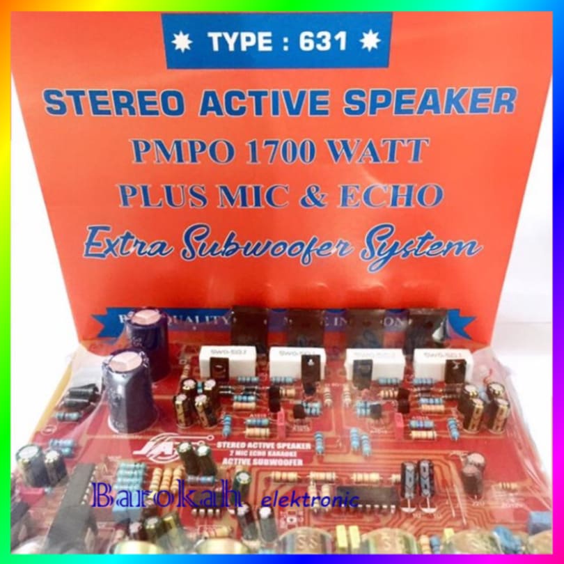 Jual Kit Power Amp speaker activ stereo type 631 JAL lengkap Mic echo