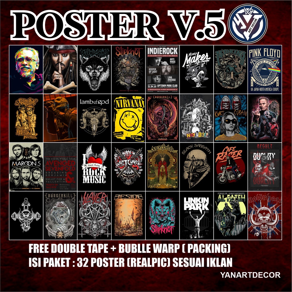 Jual Poster Dinding Kamar Ukuran A5/A4 Poster Dinding Kamar Aesthetic