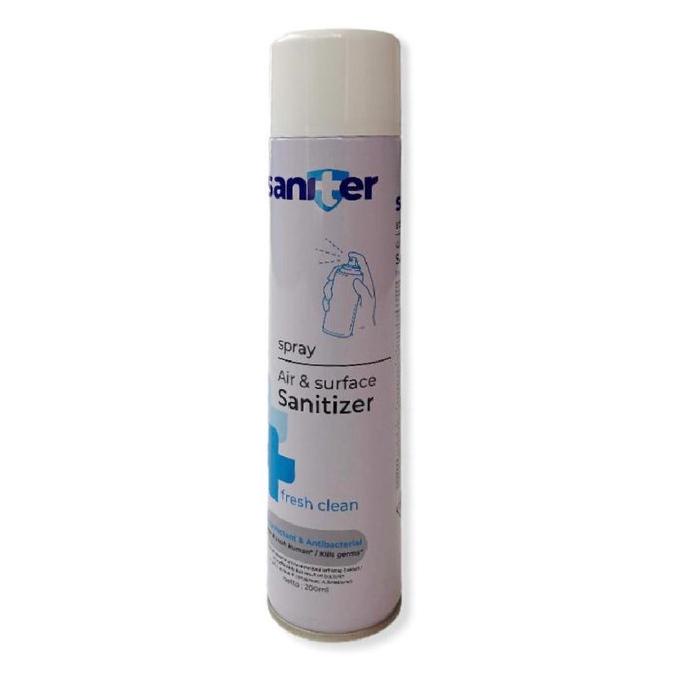 Jual ****] SANITER Aerosol Spray Air & Surface Sanitizer Fresh Clean 200mL Shopee Indonesia