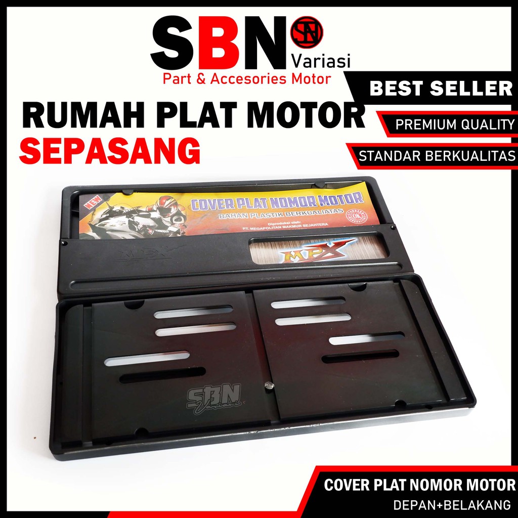 Jual Cover Plat Nomor Motor / Rumah Tempat Plat Motor Depan Belakang