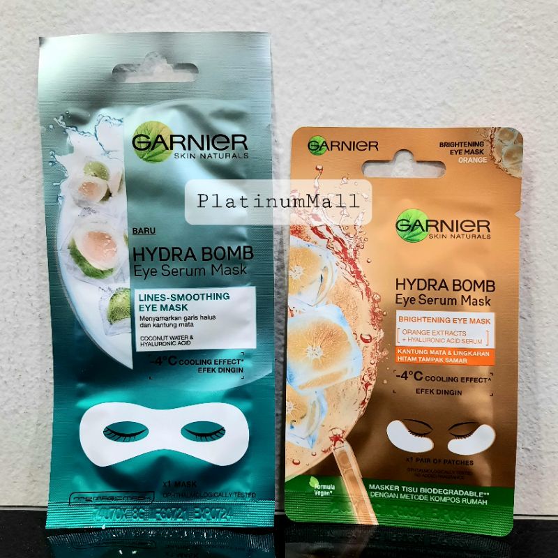 Jual Garnier eye serum mask hydra bomb orange / hydra bomb coconut water Shopee Indonesia