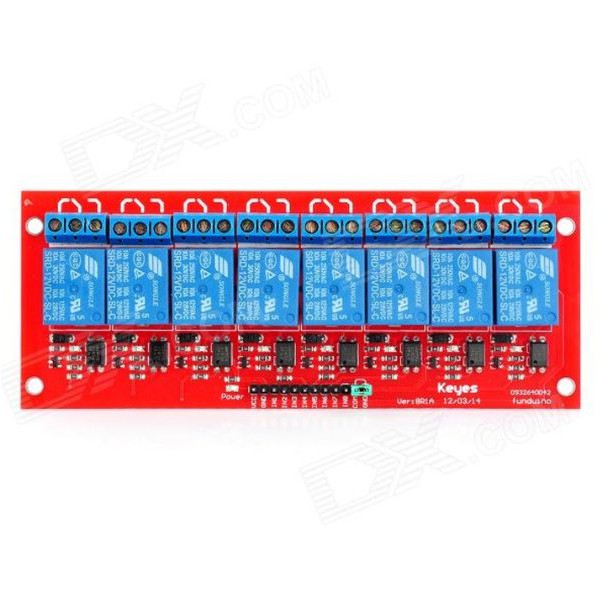 Jual Relay module 12v 8 channel keyes funduino high quality brand mark