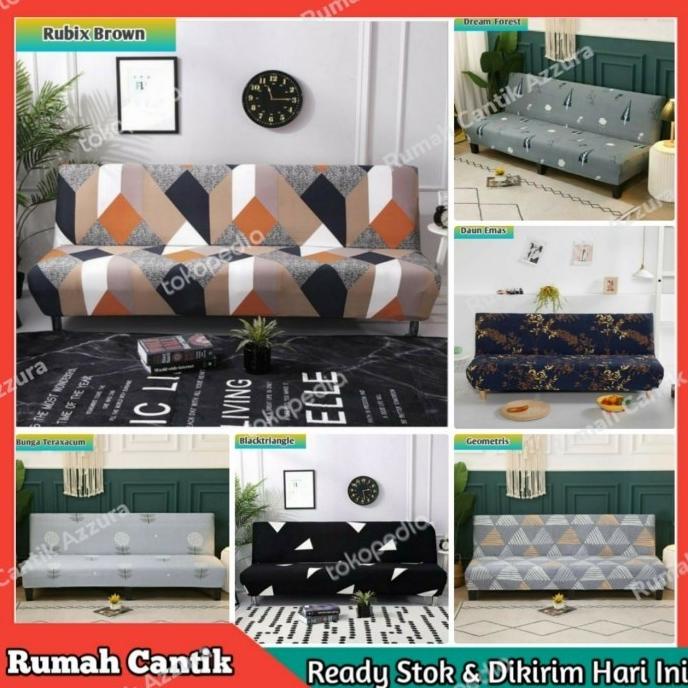 Jual Cover Sofa Bed Elastis Sarung Sofa Motif Penutup Sofa Kursi Tamu