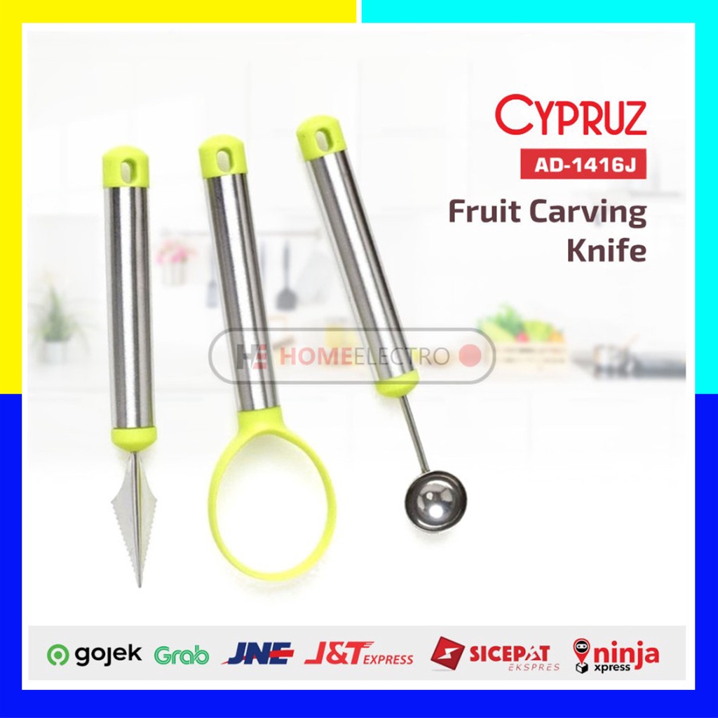 Jual CYPRUZ AD1416J Fruit Carving Knife Alat Pengukir Buah dan Sayur