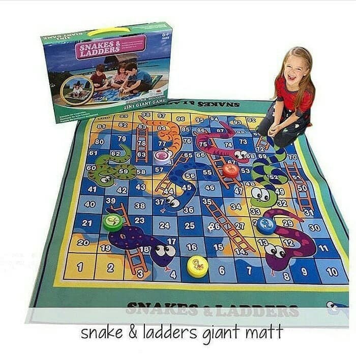 Jual Snakes And Ladders 2 In 1 Giant Game Ular Tangga/ Mainan Anak