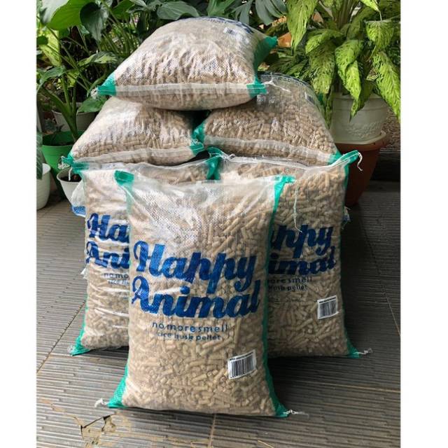 Jual Happy Animal Rice Husk Pellet pet bedding litter 10kg pelet sekam