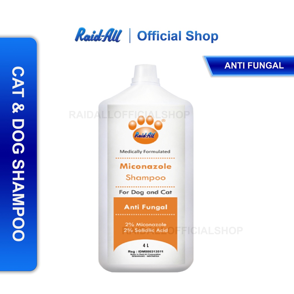 Jual RAID ALL Miconazole Cat/Dog Shampoo 4 L Shopee Indonesia