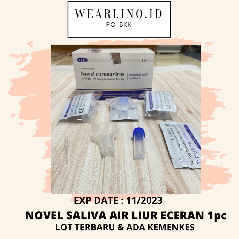 Jual NOVEL CORONAVIRUS ECERAN 1PC COVID19 ANTIGEN SALIVA RAPID TEST