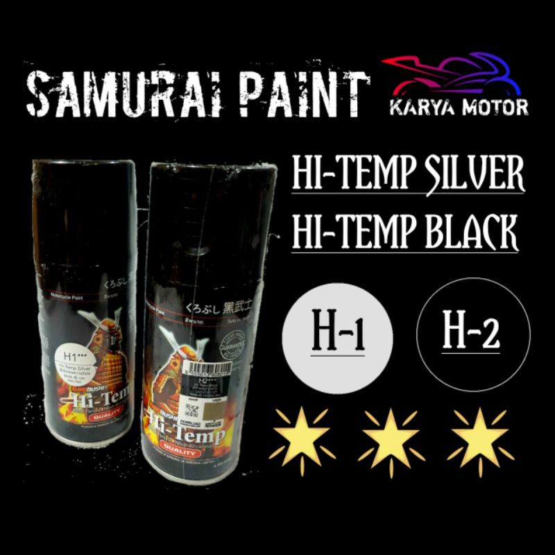 Jual SAMURAI PAINT HI TEMPERATURE hi temp ( tahan PANAS ) H1 H2 ( CAT KNALPOT / MESIN