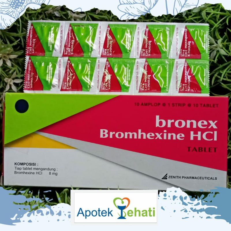 Jual Bronex Tablet Bromhexine HCI per Strip Obat Batuk Berdahak