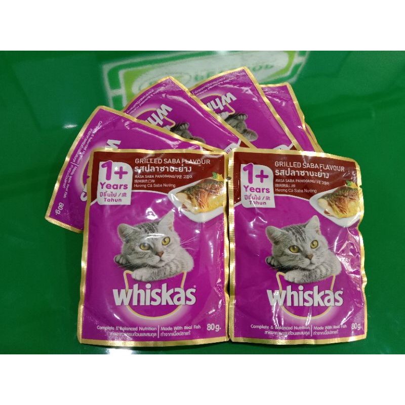 Jual Makanan Basah Whiskas Sachet Grilled Saba 80gr Shopee Indonesia