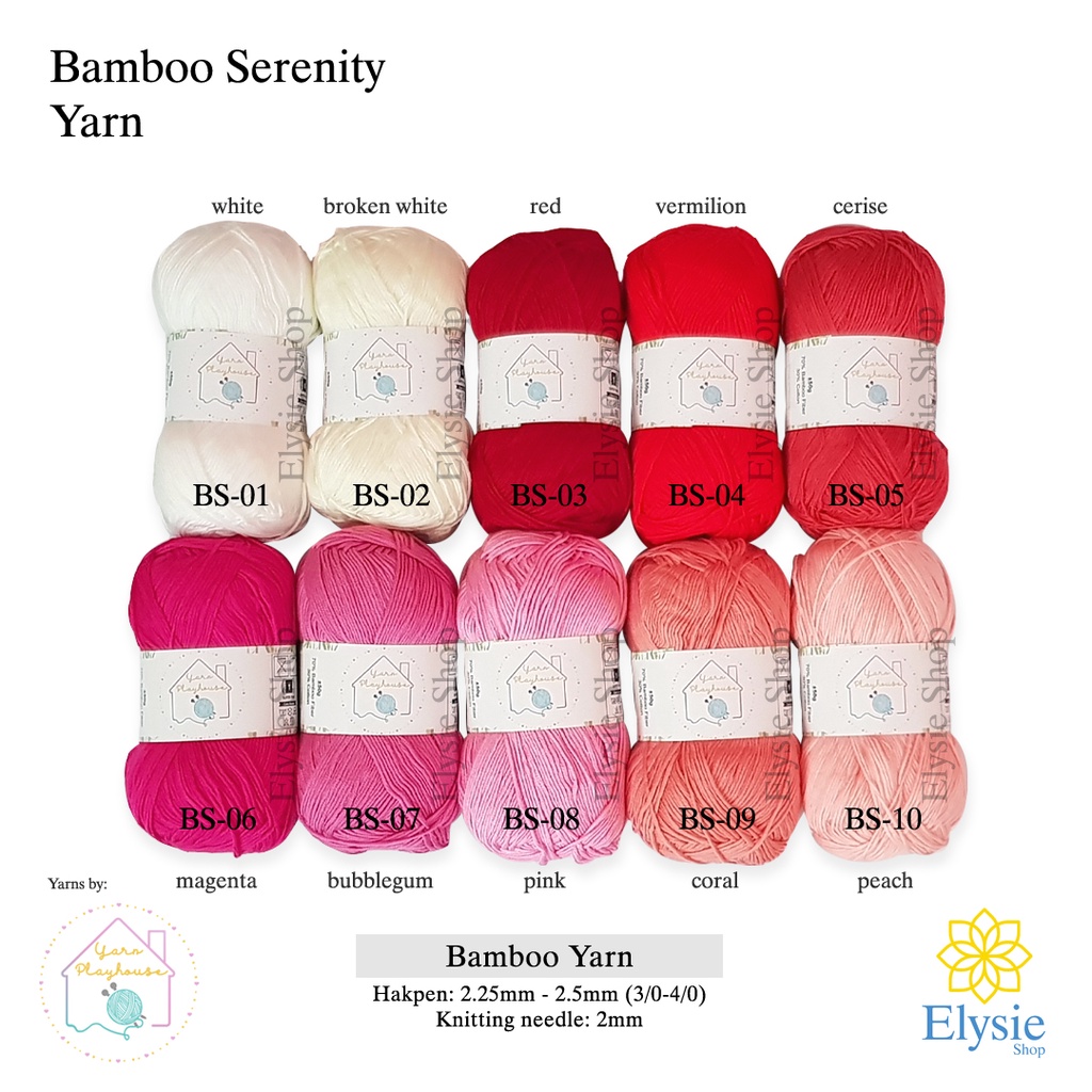 Jual Bamboo Serenity Yarn Benang Rajut Katun Bambu/Cotton Bamboo by