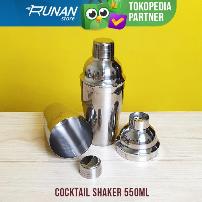 Jual Cocktail Shaker Bartender 550ml Stainless Pengocok Minuman
