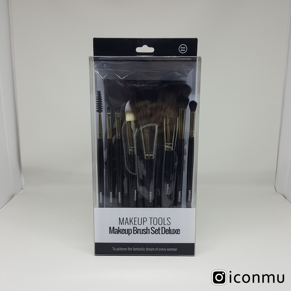 Jual Miniso Makeup Brush Set Deluxe (8pcs) Shopee Indonesia