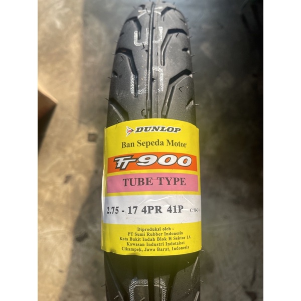 Jual BAN DUNLOP BAN MOTOR BEBEK BELAKANG MERK DUNLOP 27517 TUBETYPE