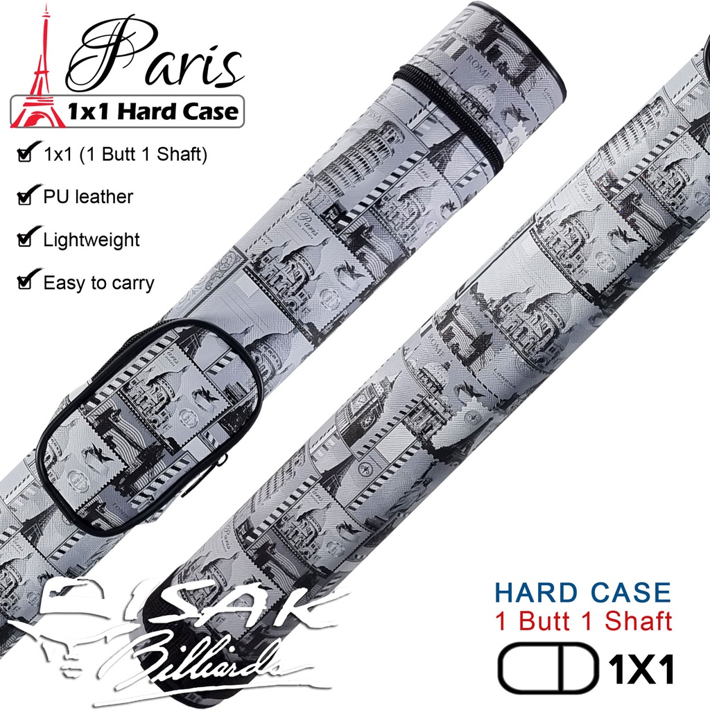 Jual Paris 1x1 Hard Cue Case Tas Stick Sarung Stik Billiard 1B1S Pool