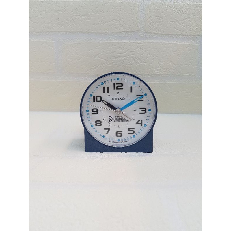 Jual ORIGINAL SEIKO QHE907 ALARM CLOCK NOVAK DJOKOVIC FONDATION SERIES
