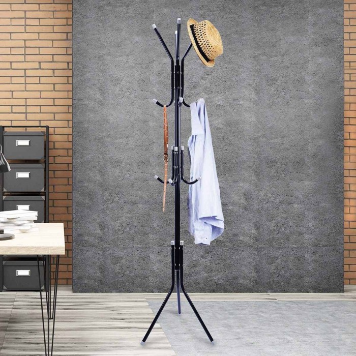 Jual RAK GANTUNGAN BAJU BESI STAND PORTABLE COAT RACK HANGER SERBAGUNA