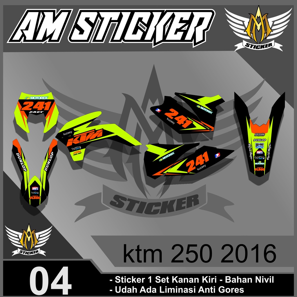 Jual DECAL STICKER REGULER KTM DUKE 250 MOTOREX Shopee Indonesia