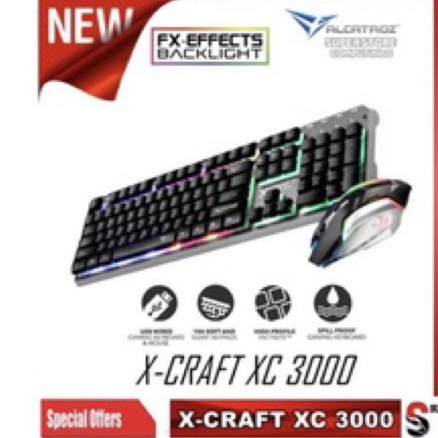 Jual [PRELOVED/BEKAS] Alcatroz XCraft XC3000 Spill Proof Gaming
