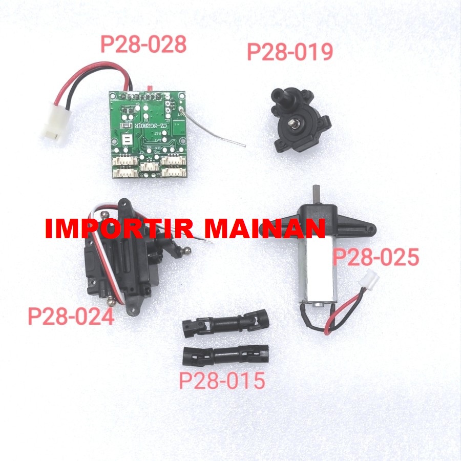 Jual spare part rc crawler SG2801 board gearbox drive shaft servo 8g