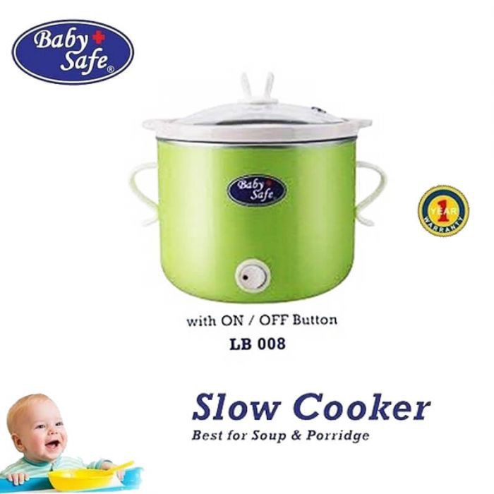 Jual BABY SAFE LB008 SLOW COOKER 0.8L DENGAN TOMBOL ON/OFF Shopee