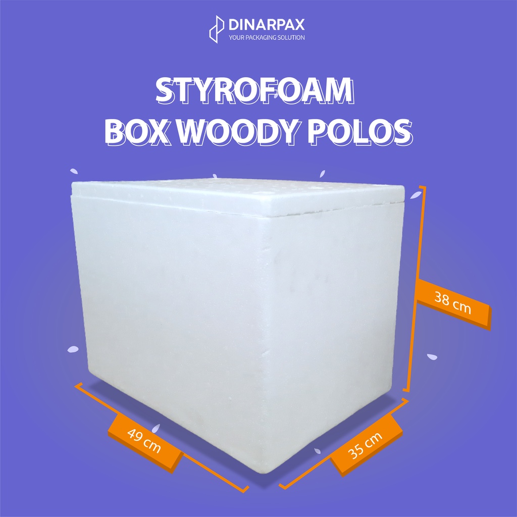 Jual Styrofoam Box Woody Polos / DinarBox / Box 20KG / Storage Box