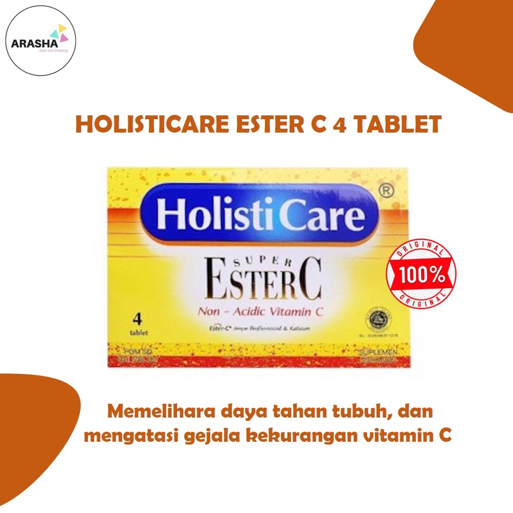 Jual HOLISTICARE SUPER ESTER C 4 TABLET Suplemen Vitamin/Daya Tahan