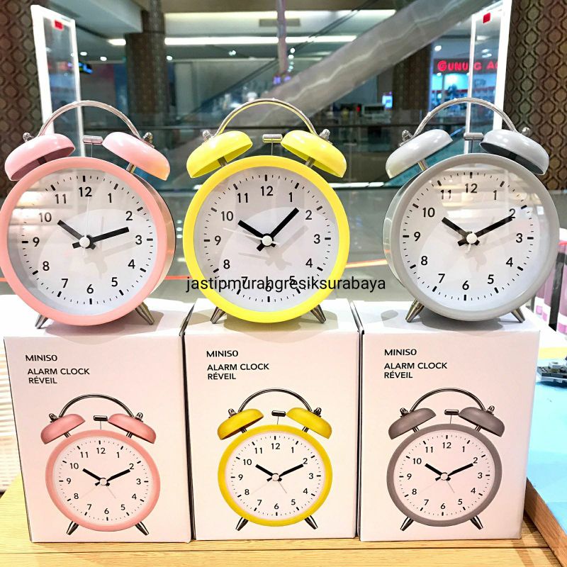 Jual CLASSIC ALARM CLOCK MINISO JAM ALARM MINISO Shopee Indonesia