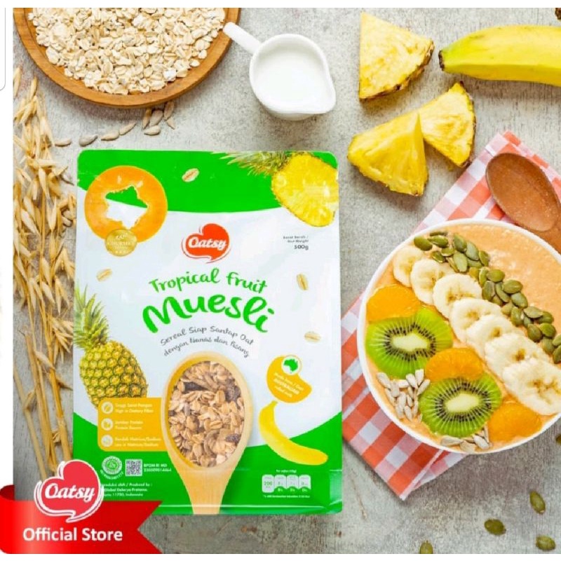 Jual OATSY Muesli Tropical Fruit 500g Shopee Indonesia