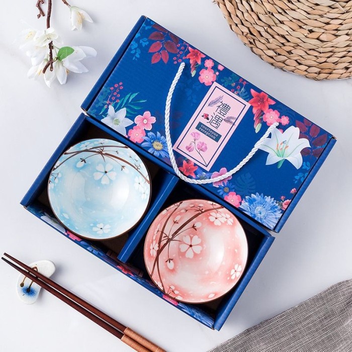 Jual Mangkok Sakura Japanese Bowl Set Hampers Imlek Hampers Natal Kado