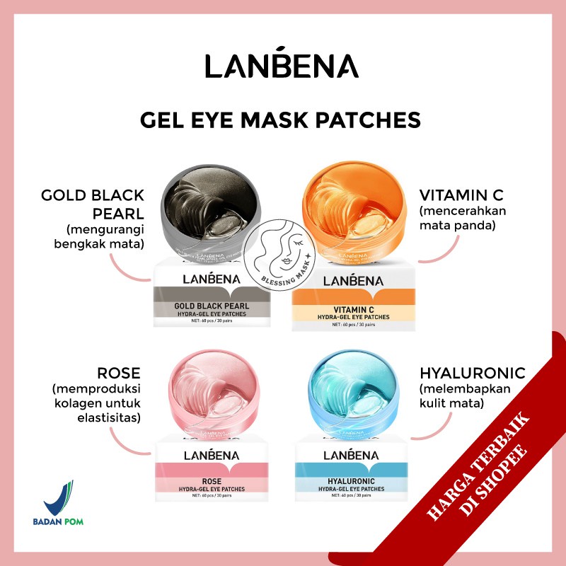 Jual LANBENA Eye Patches Mask/Masker Mata Vitamin C/Hyaluronic Acid