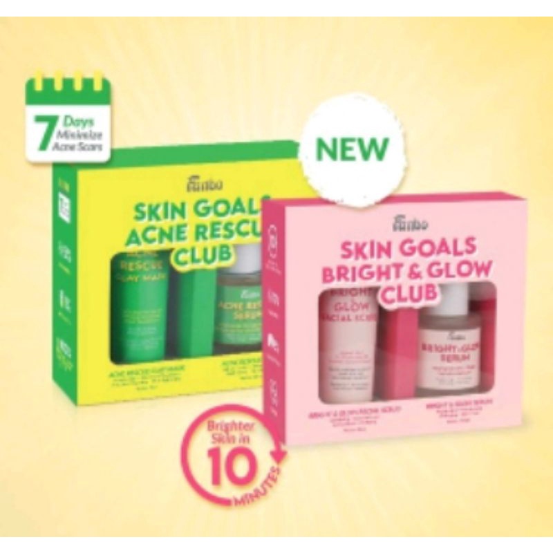 Jual Fanbo Skin Goals Acne Rescue Club / Skin Goal Bright & Glow Club ( Paket / Serum ) Shopee