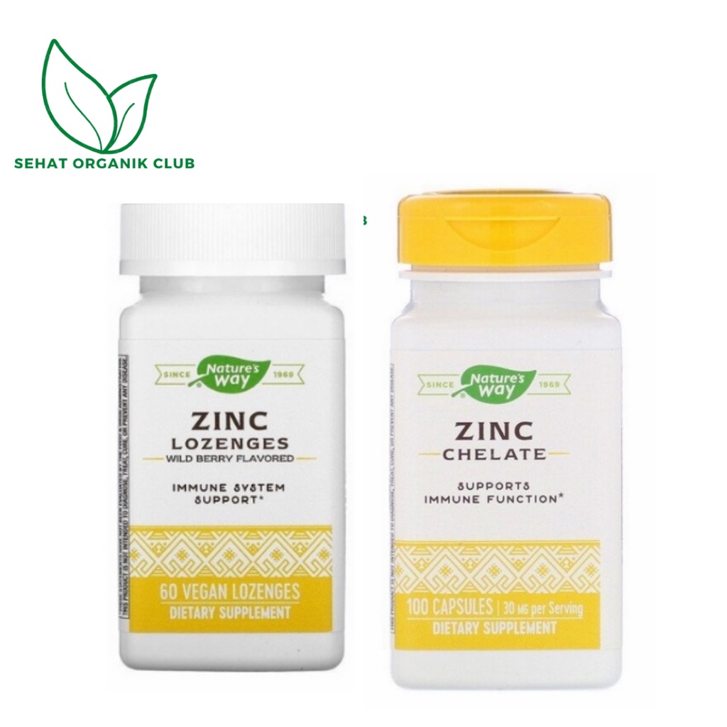 Jual Nature's Natures Nature Way Zinc Lozenges 60 Vegan Lozenges ; Nature's Way Zinc Chelate 30